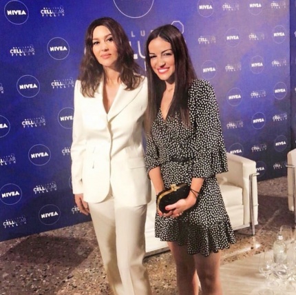 Sofia Tountouri with Monica Belucci