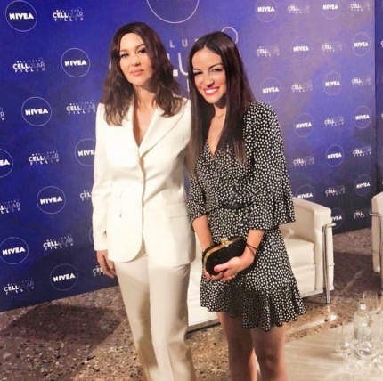 Sofia Tountouri with Monica Belucci