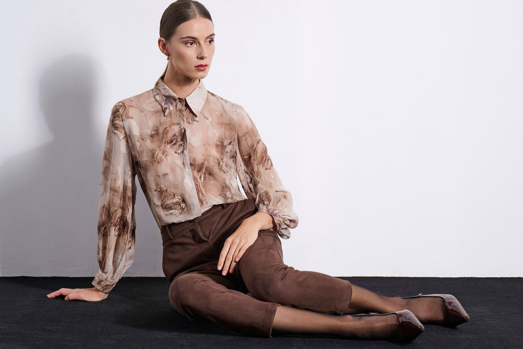 TROUSERS 3225410 BROWN