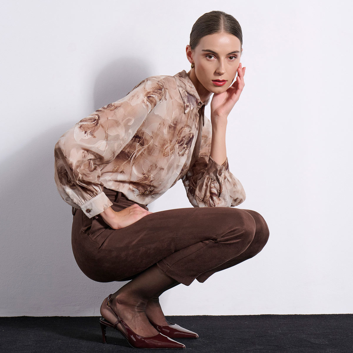 TROUSERS 3225410 BROWN