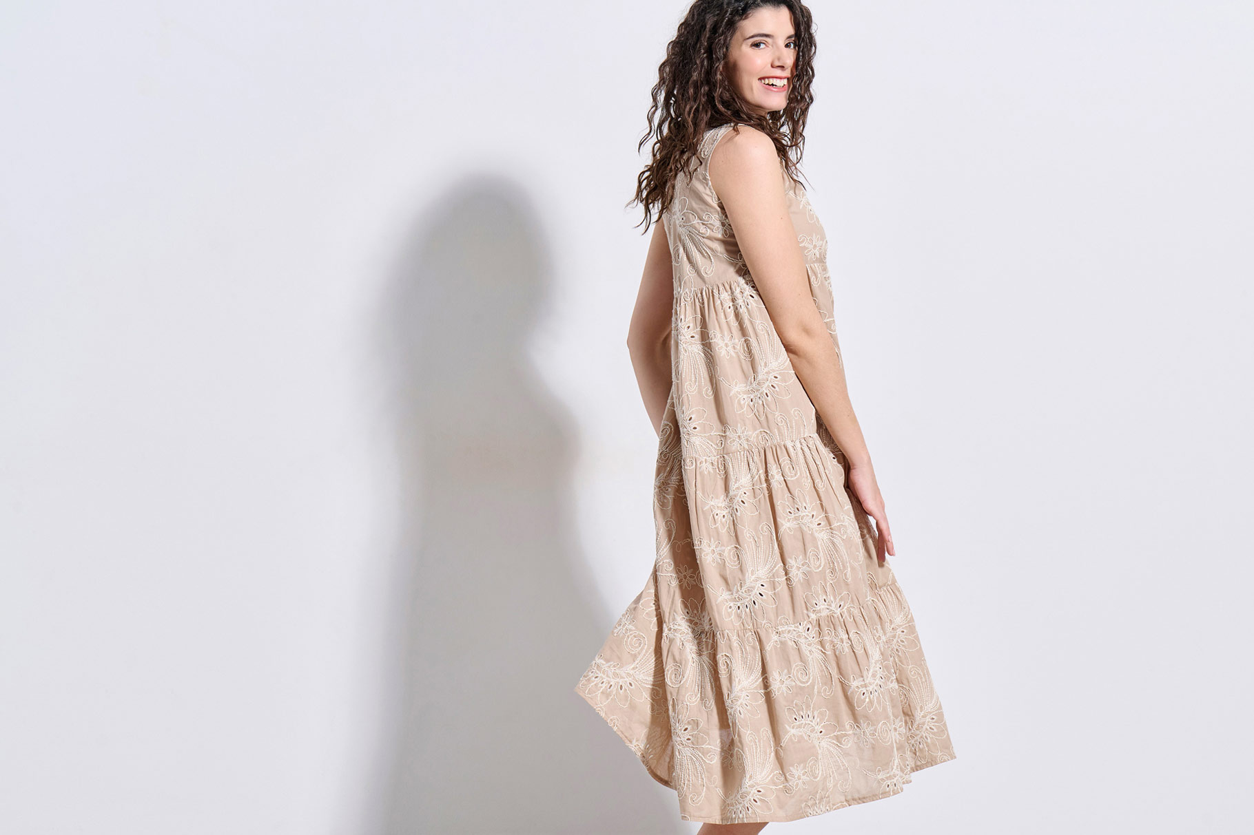 MIDI DRESS 3126946 BEIGE