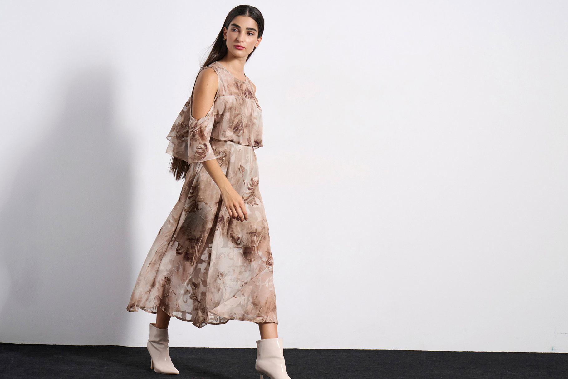 MAXI DRESS 32225927 BEIGE