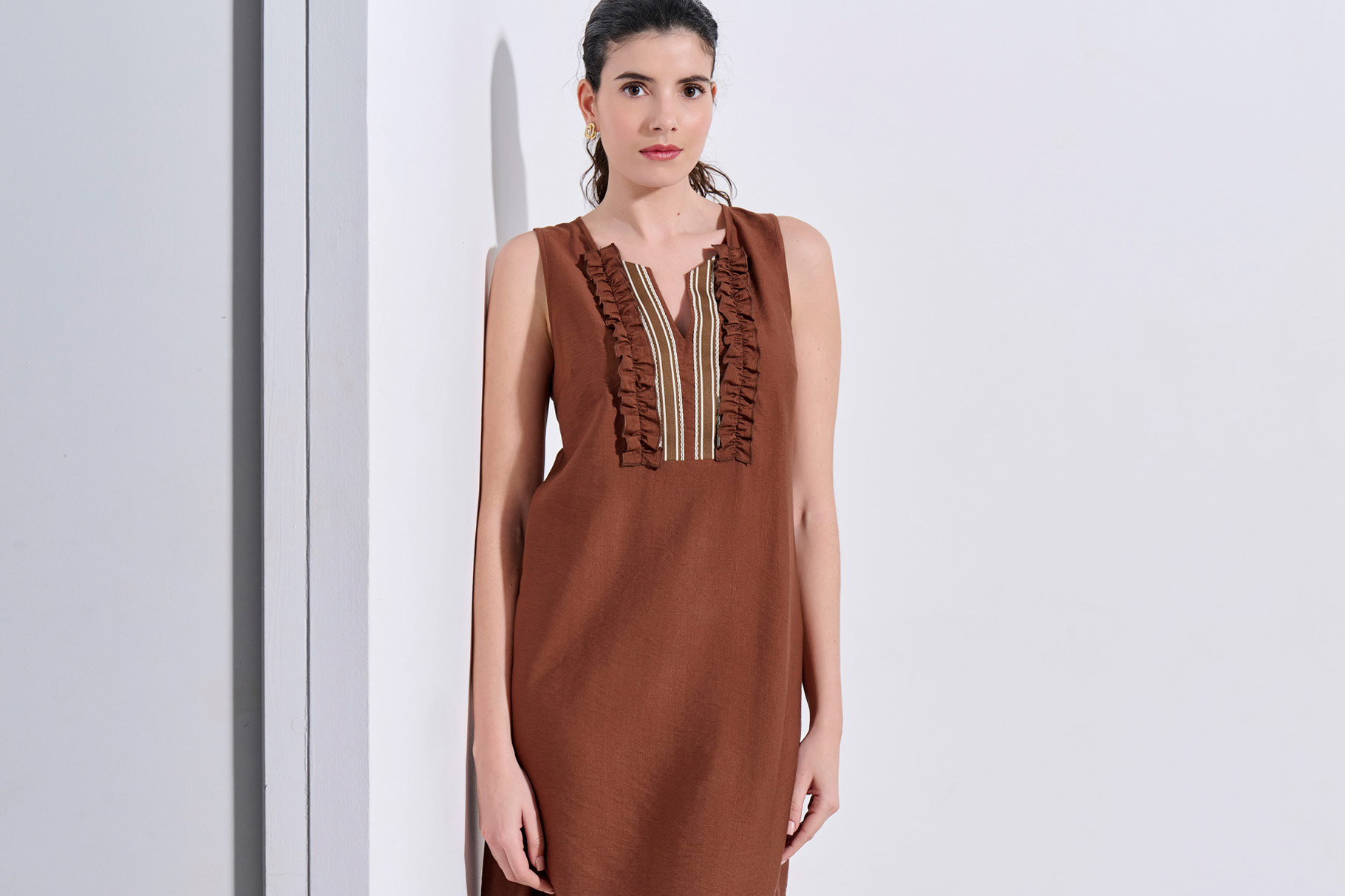 MINI DRESS 3126937 BROWN