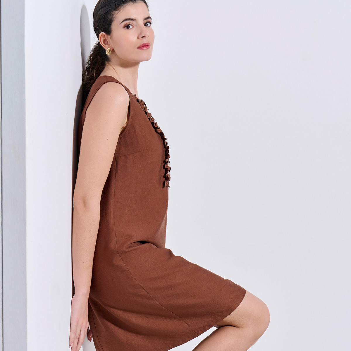 MINI DRESS 3126937 BROWN