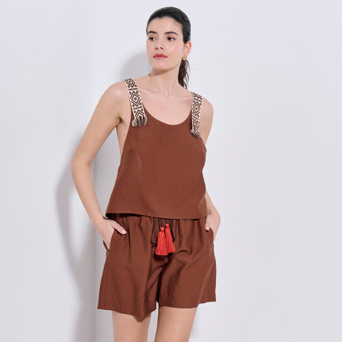 SHORTS 3126421 BROWN