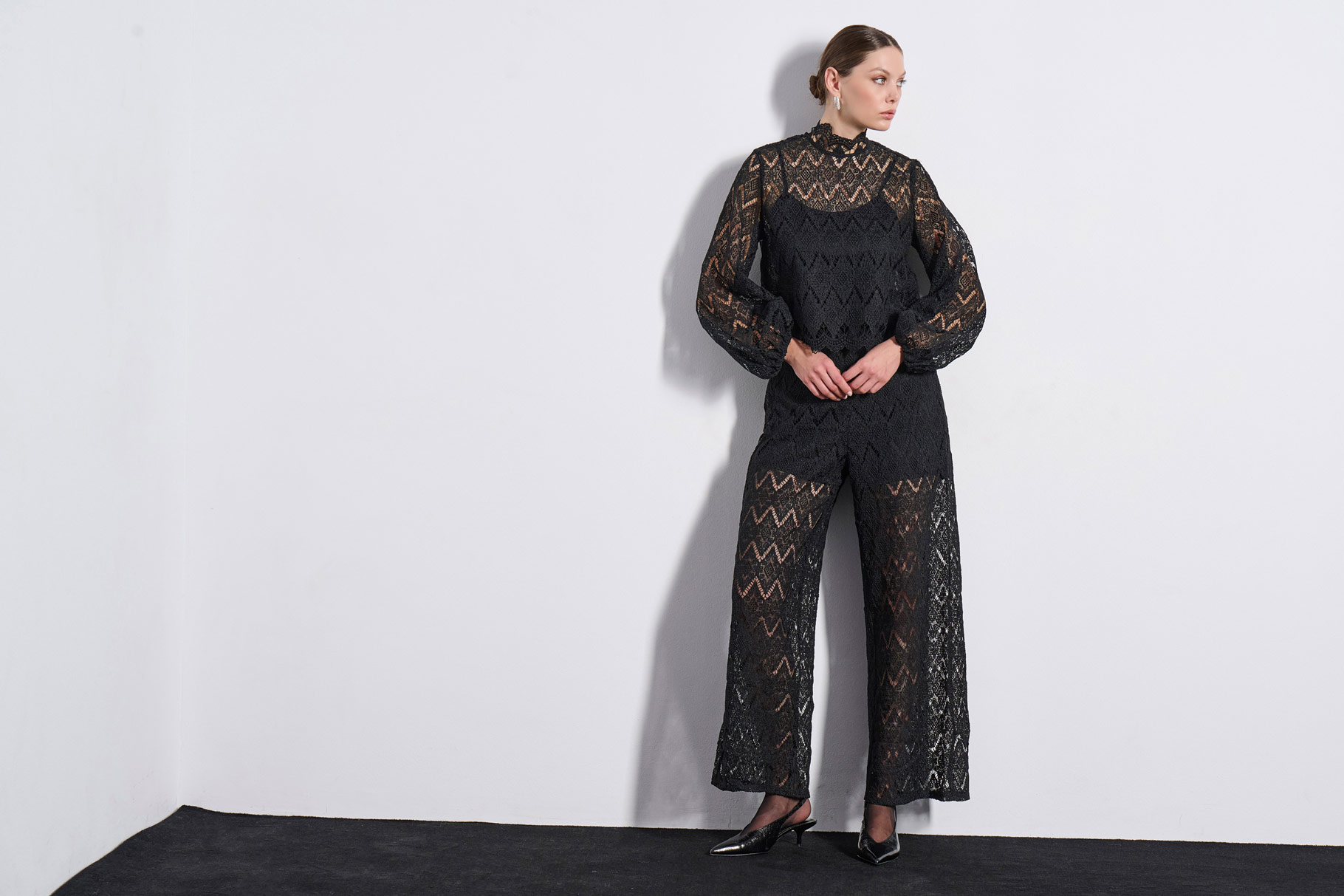 PANTALON WITH BLOUSE SET 2225202 BLACK