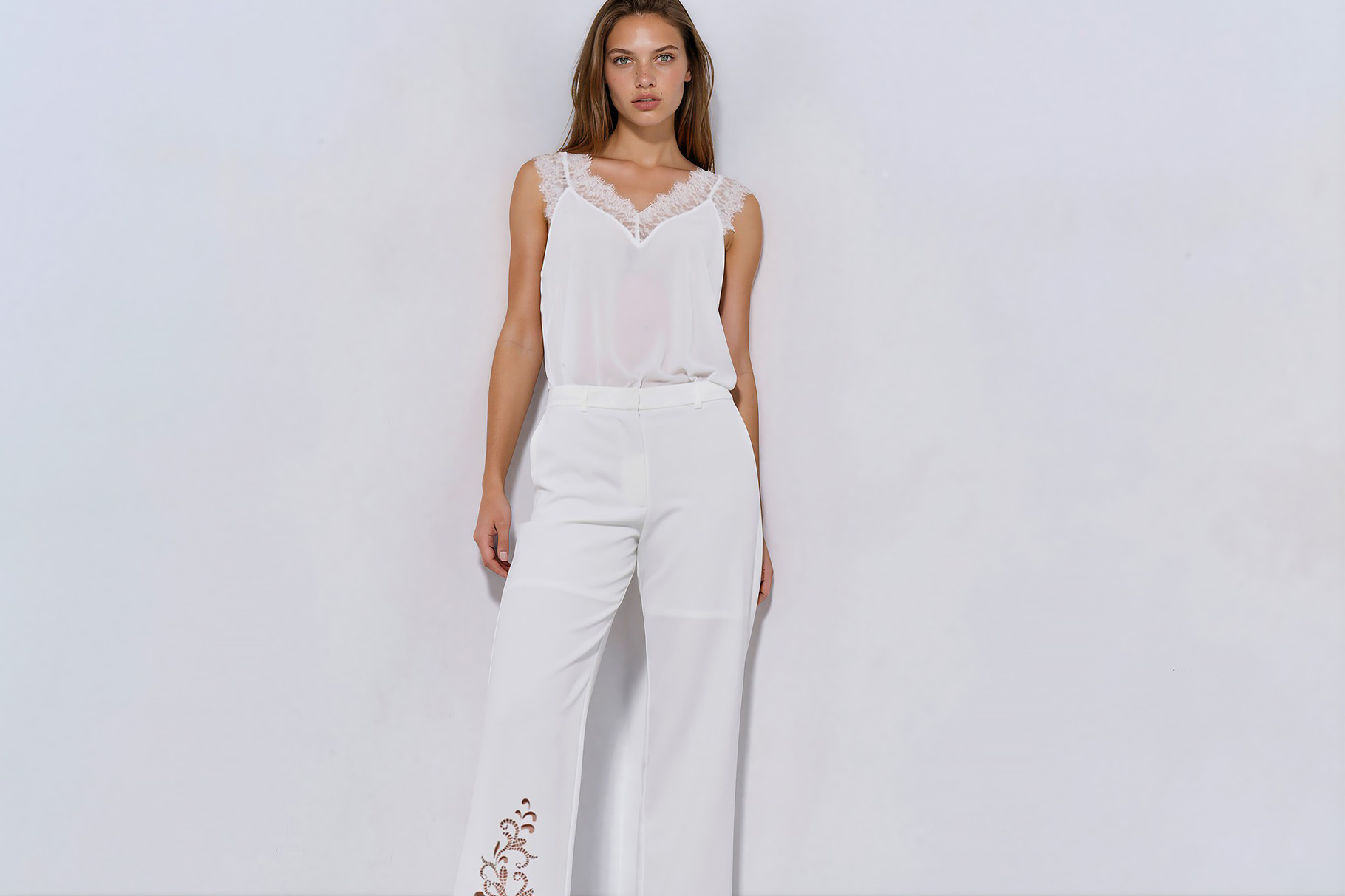 TROUSERS 3126428 OFF WHITE