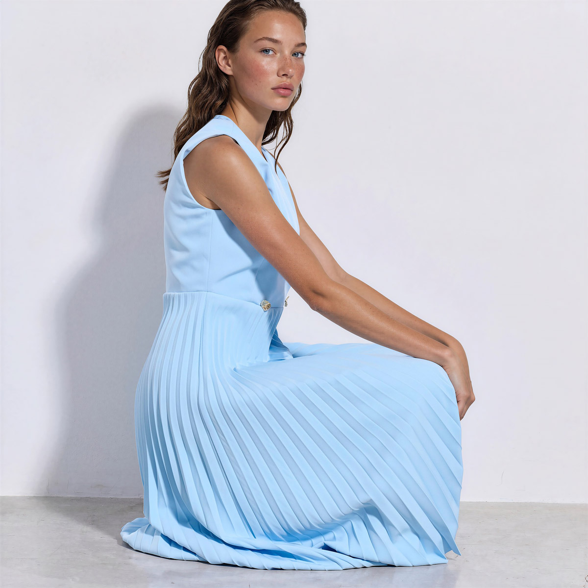 MIDI DRESS 3126936 LIGHT BLUE