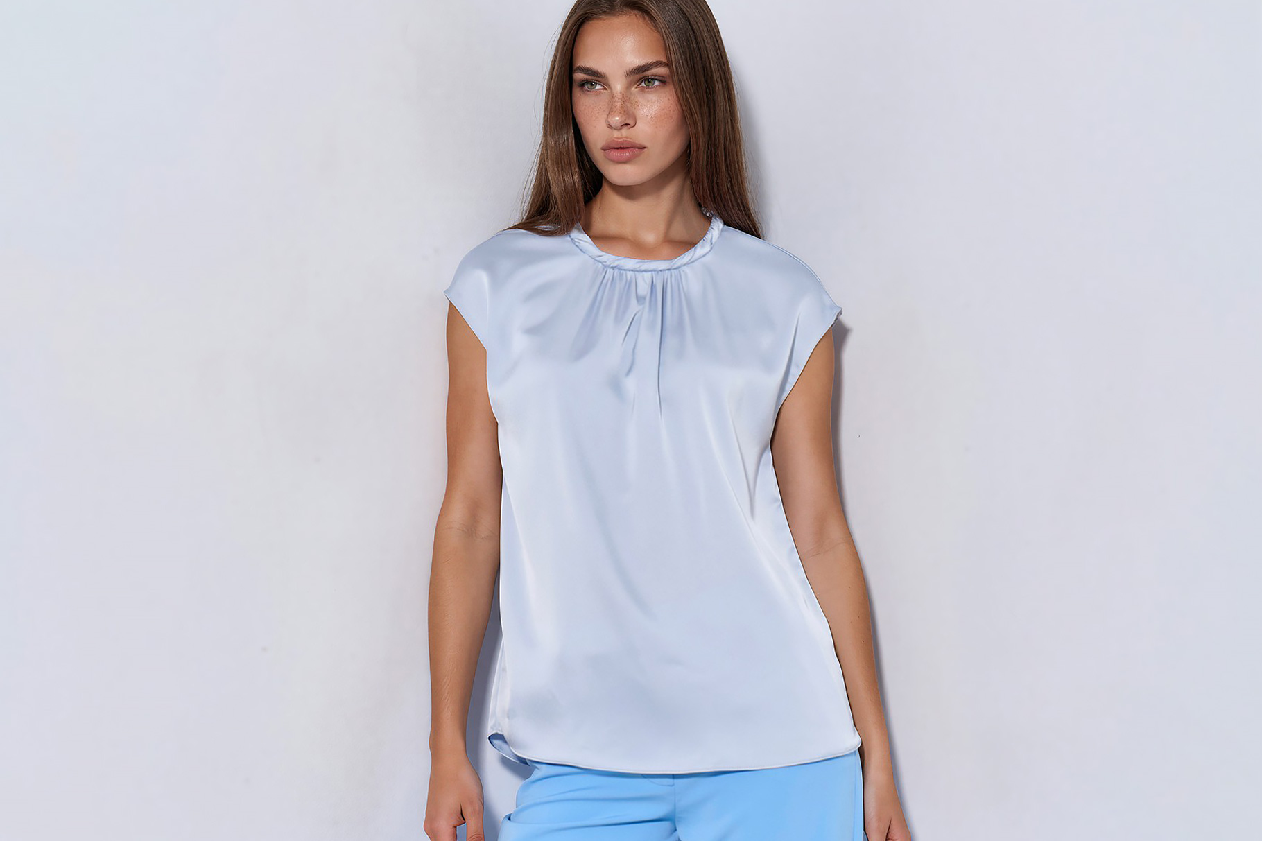 BLOUSE 2126107 SKY BLUE