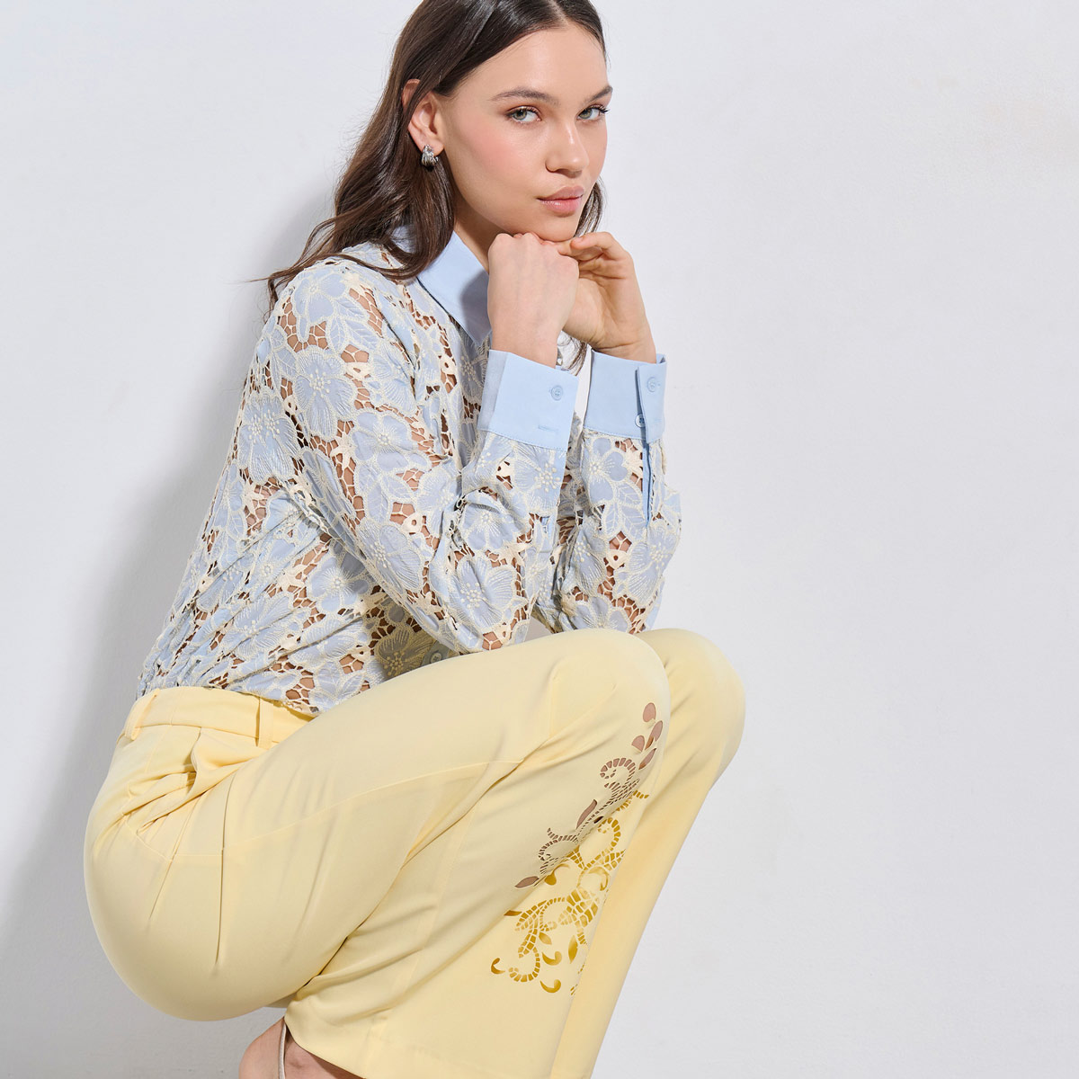 TROUSERS 3126428 YELLOW