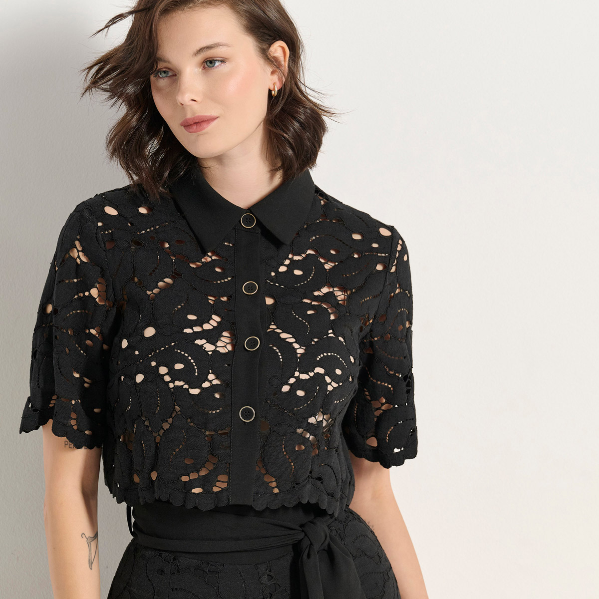 CROPPED SHIRT 3125802BL