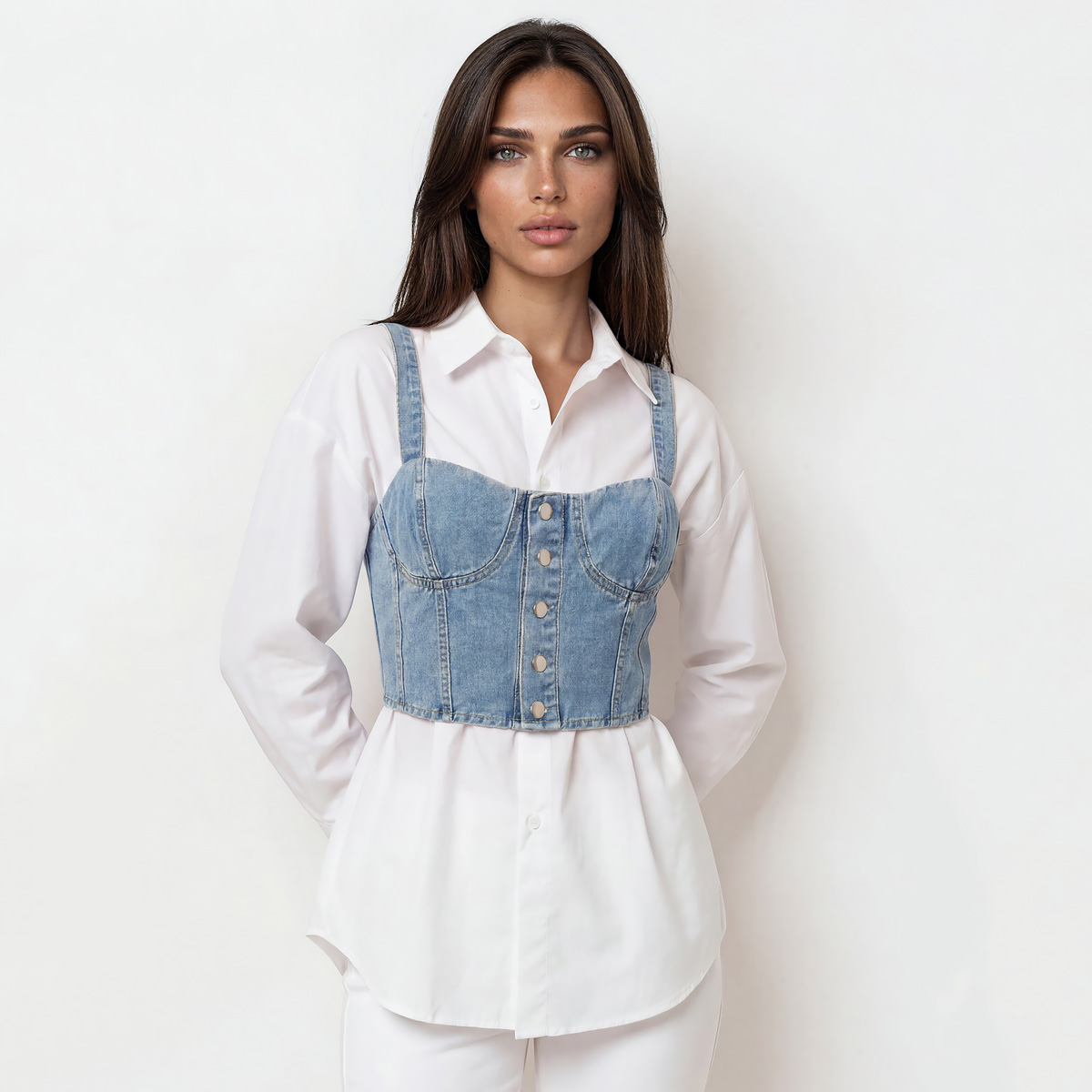 SET SHIRT WITH TOP 2124204 WHITE