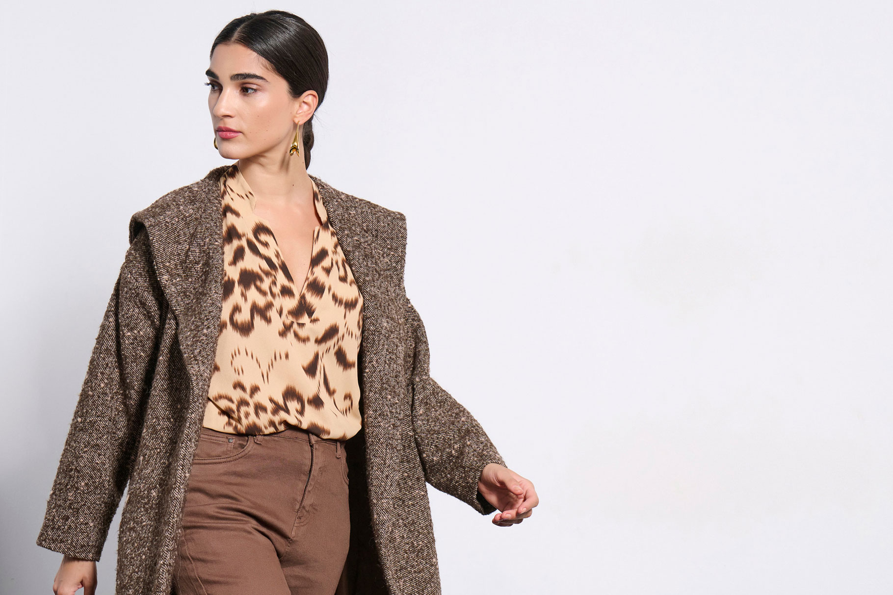 LONG COAT 3225533 BROWN