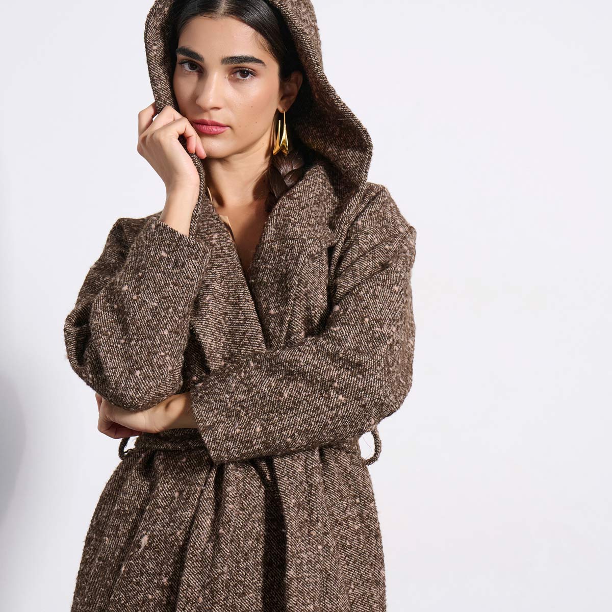 LONG COAT 3225533 BROWN