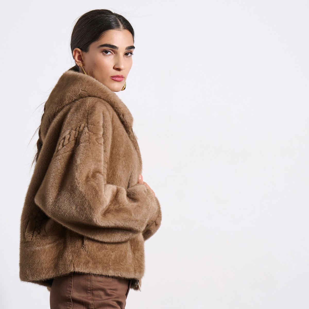 FAUX FUR 2225502 CHOCOLATE