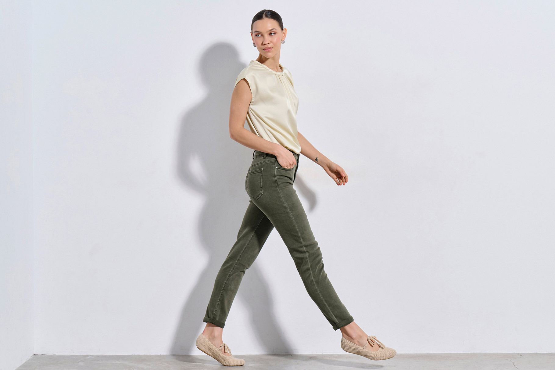 JEANS 2126407 OLIVE