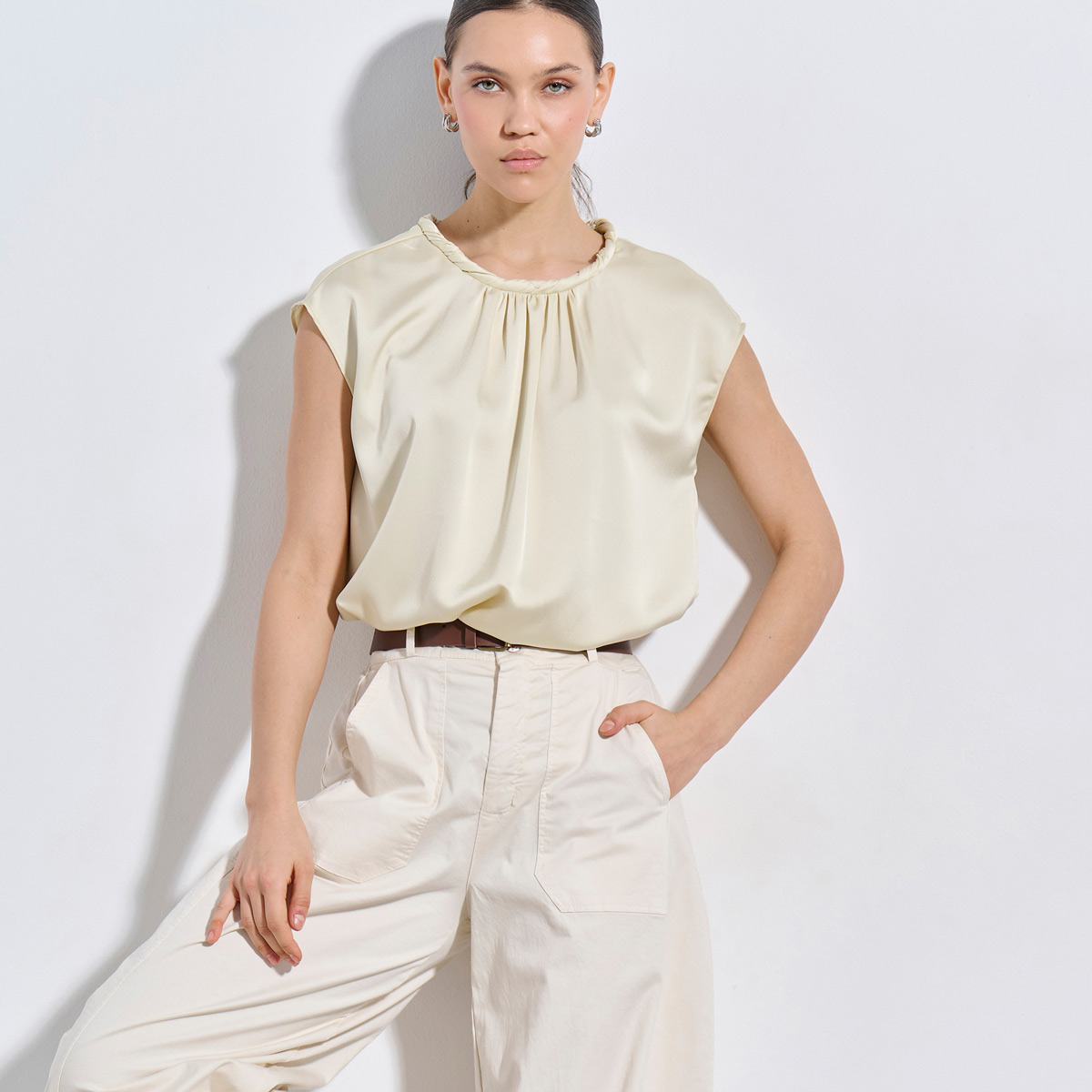 TROUSERS 2126416 OFF WHITE