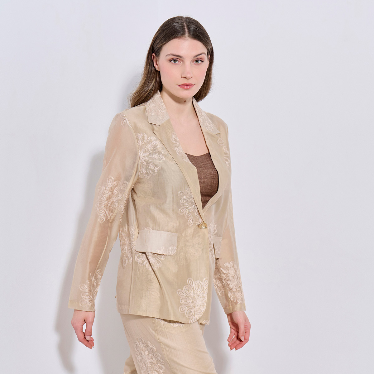 SET PANTALON WITH BLAZER 2126203 BEIGE
