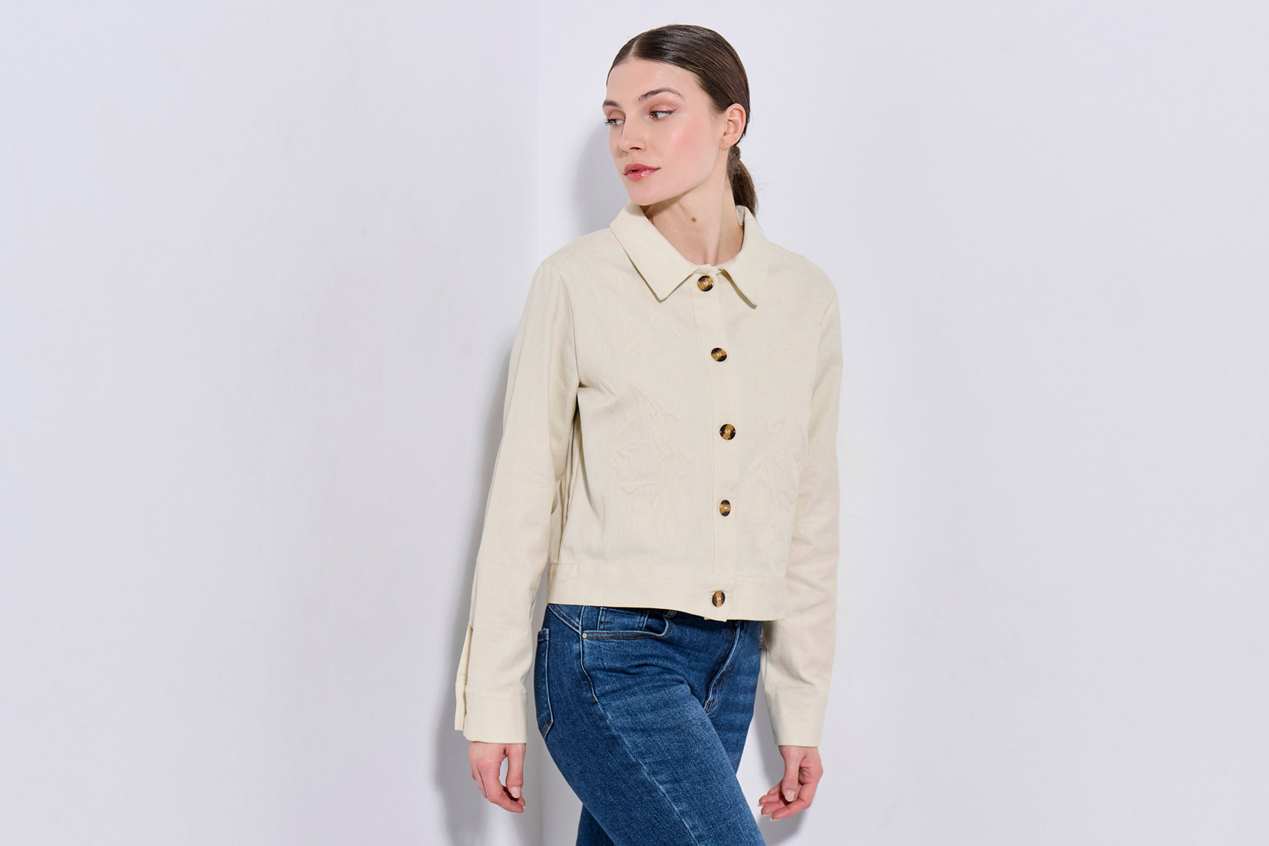 JEAN JACKET 2126502 OFF WHITE