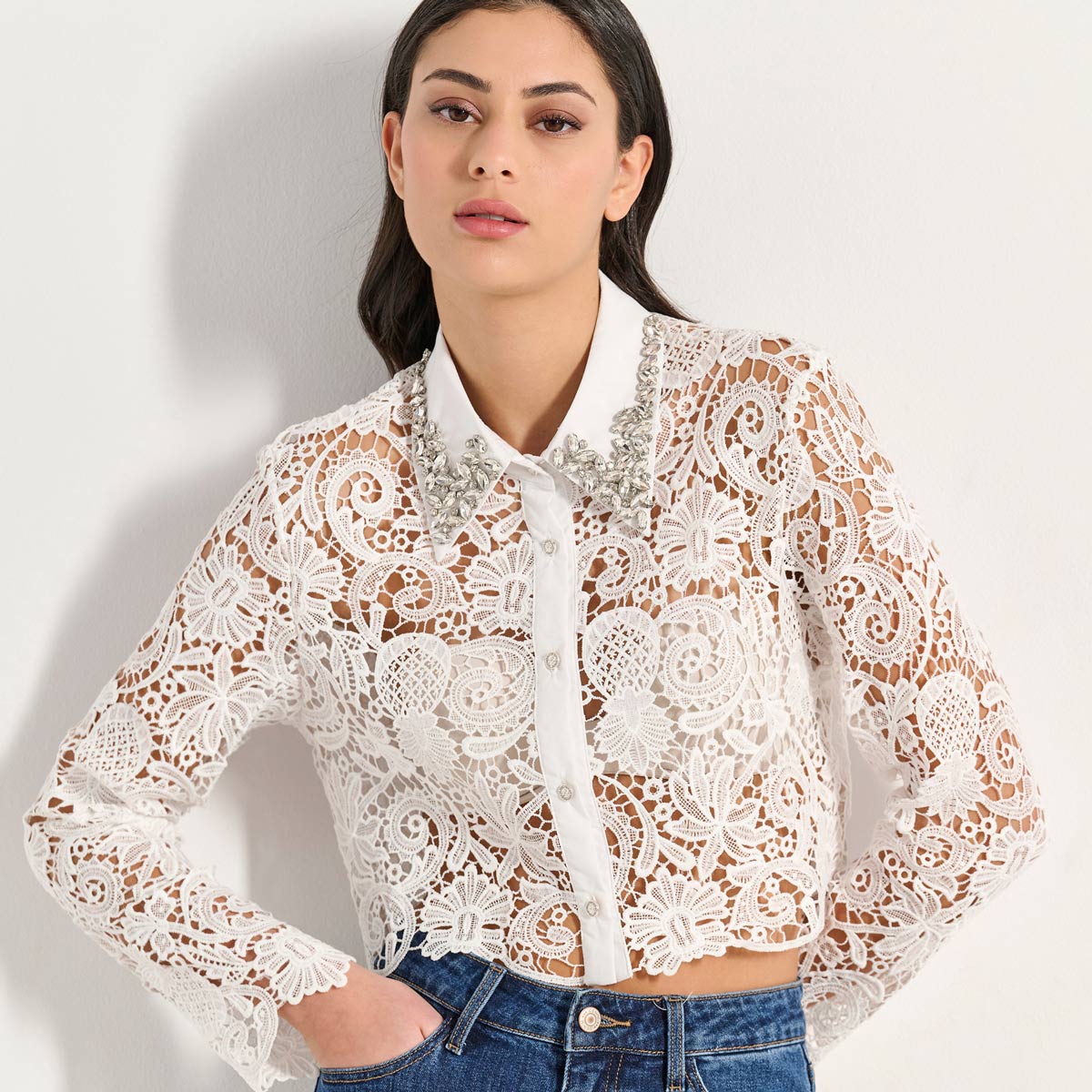 CROPPED SHIRT 2125807WH