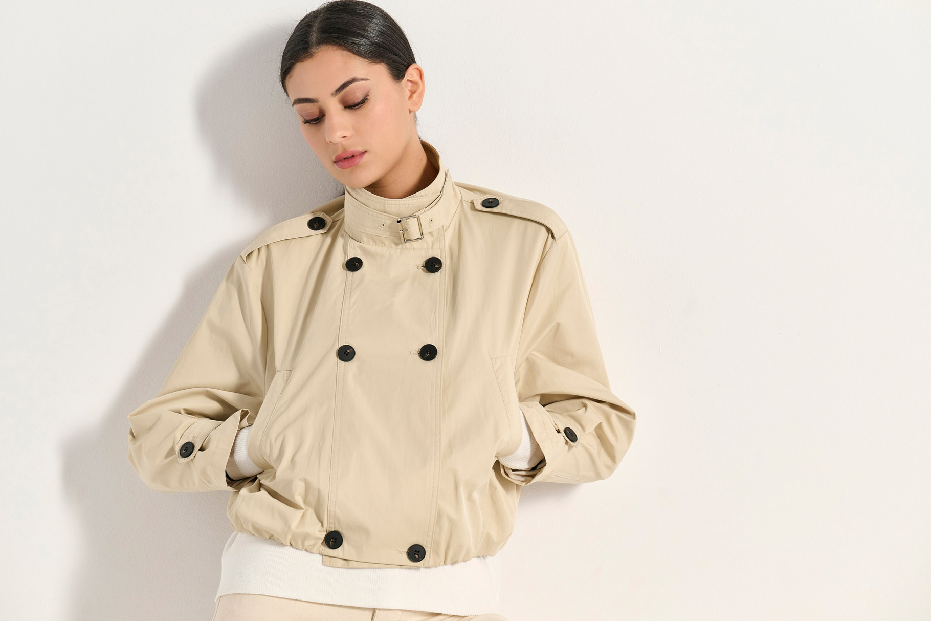 CROPPED TRENCH COAT 2125502BE