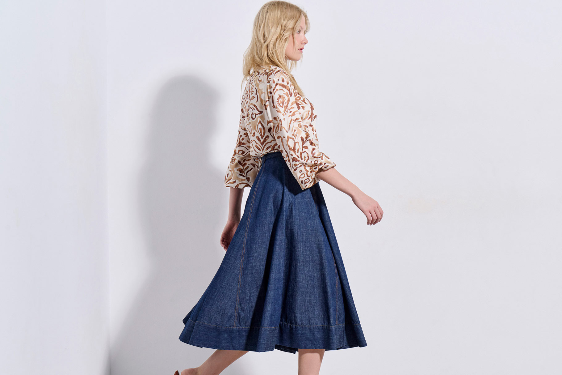 MIDI JEAN SKIRT 3126302 INDIGO BLUE