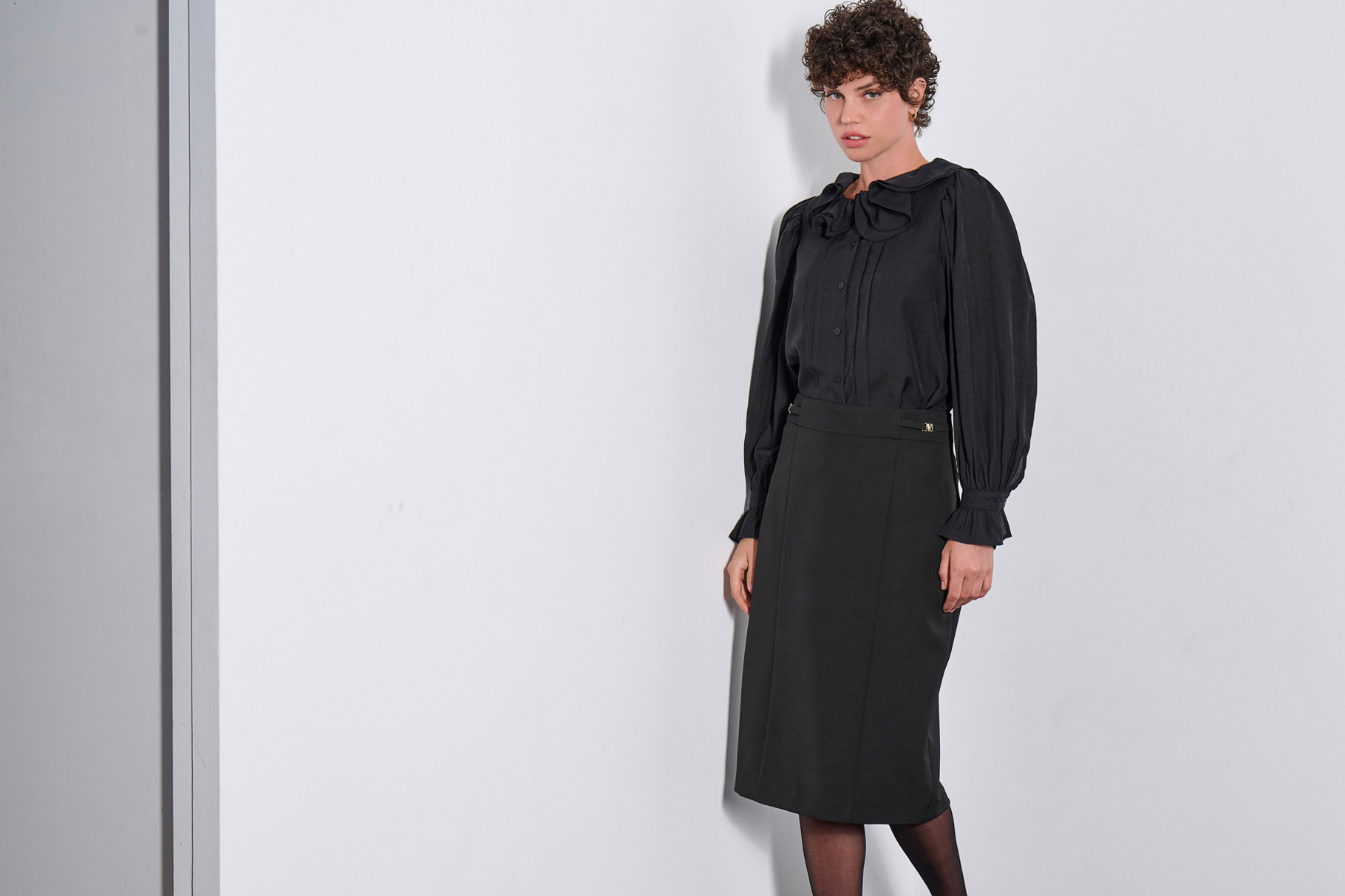 MIDI SKIRT 3225301 BLACK