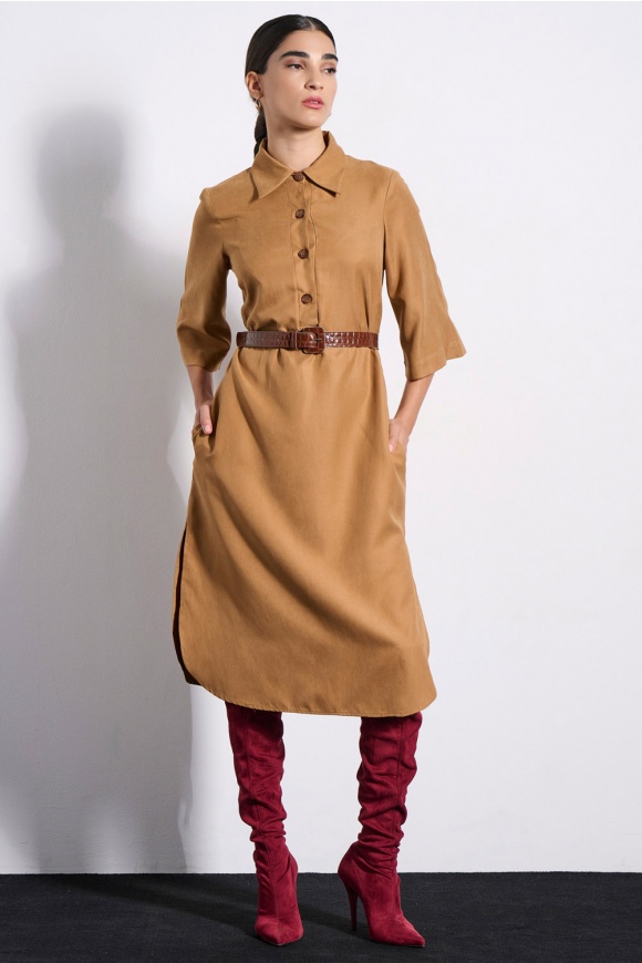 MIDI DRESS 3225940 TAUPE
