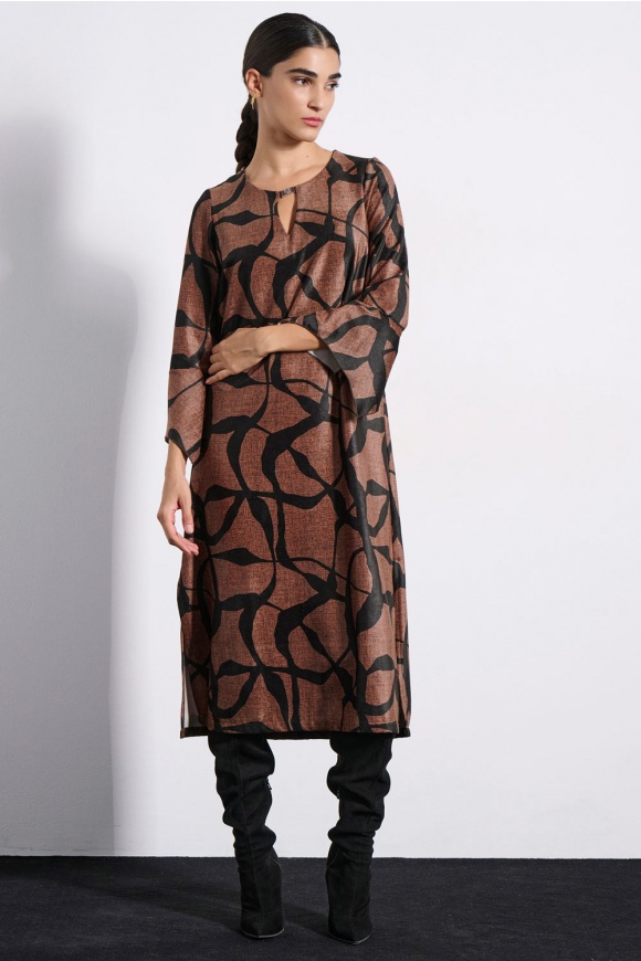 MIDI DRESS 3225923 CHOCOLATE