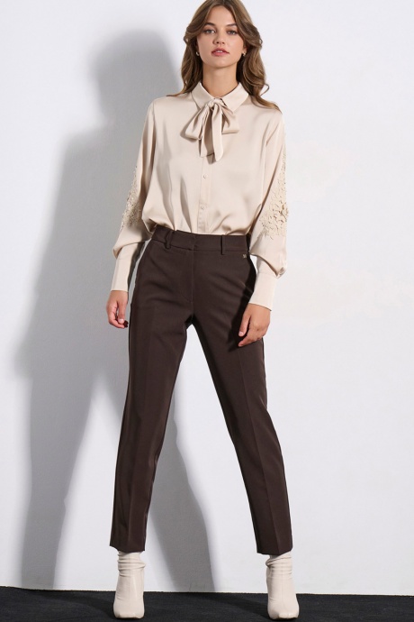 TROUSERS 3225401 DARK BROWN