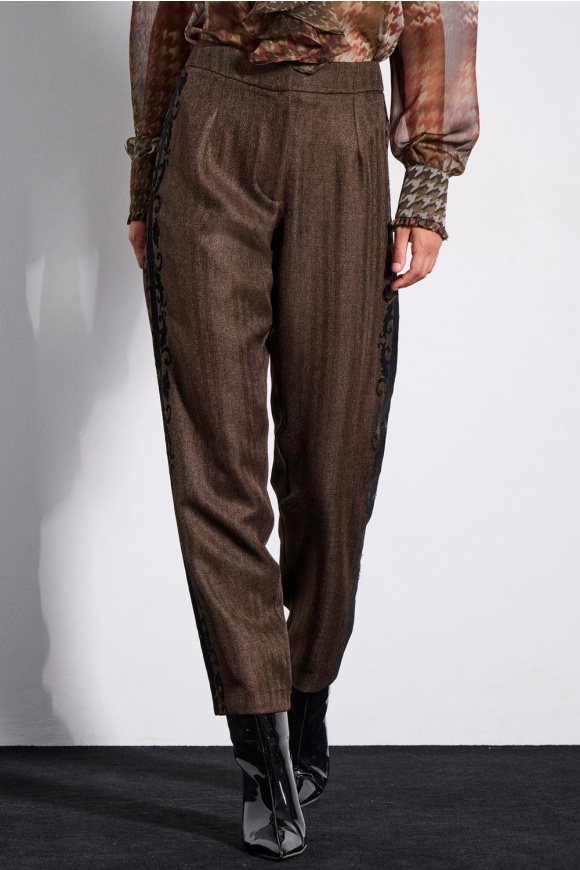 TROUSERS 3225443 BROWN