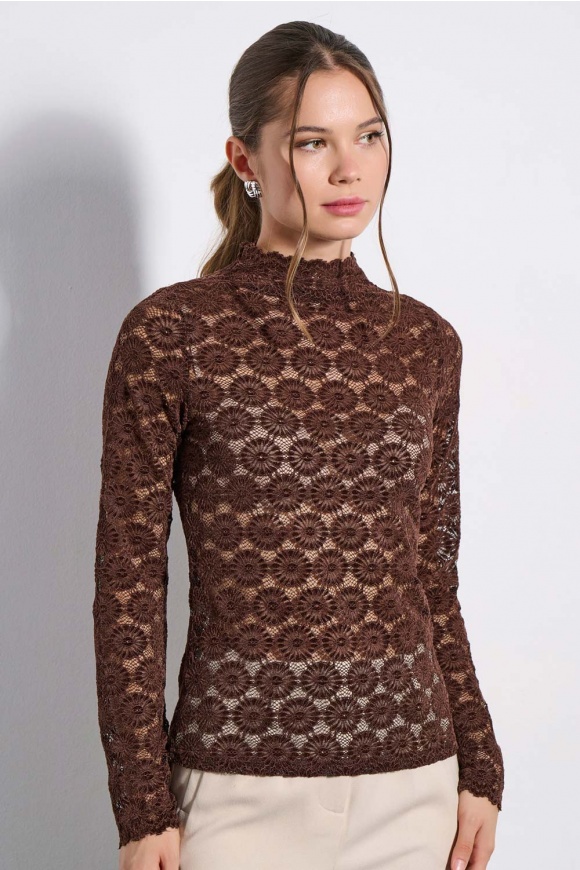 BLOUSE 2225105 BROWN