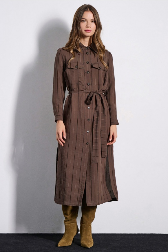 MIDI DRESS 3225936 BROWN