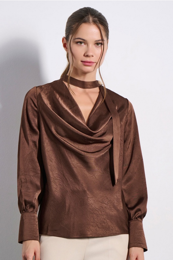 BLOUSE 2225107 BROWN