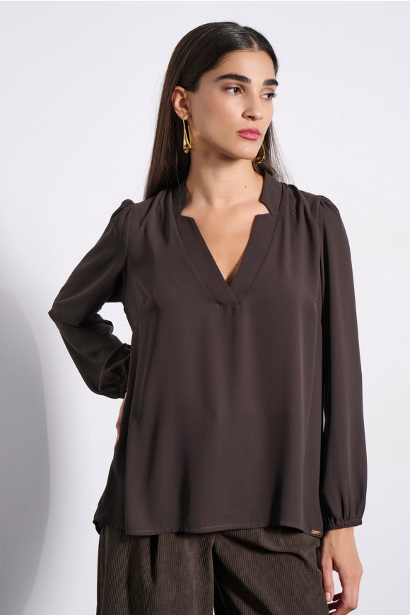 BLOUSE 3225101 DARK BROWN