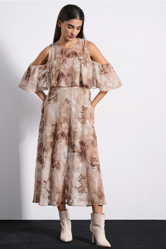 MAXI DRESS 32225927 BEIGE