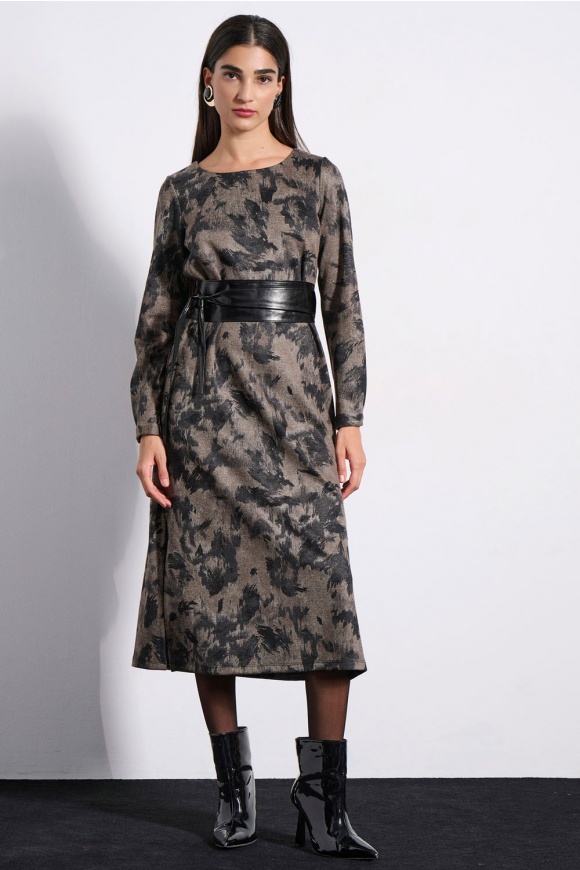 MIDI DRESS 3225929 TAUPE