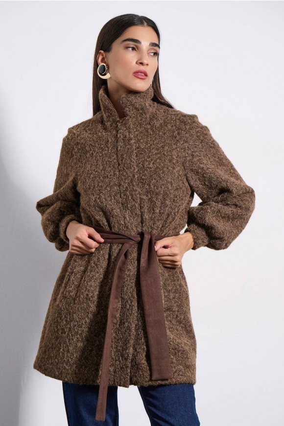 COAT 3225541 BROWN