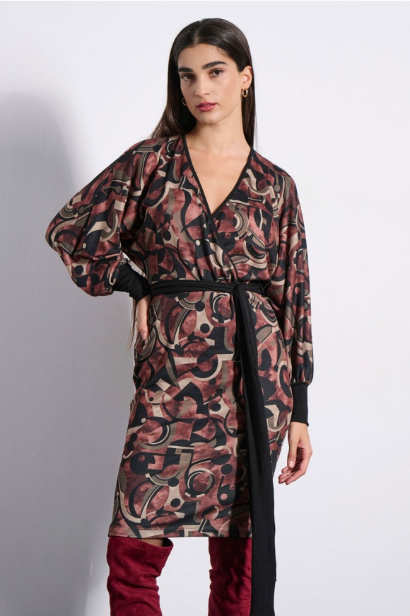 MIDI DRESS 3225956 BROWN