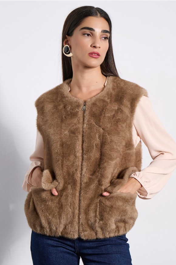 FAUX FUR 2225503 CHOCOLATE