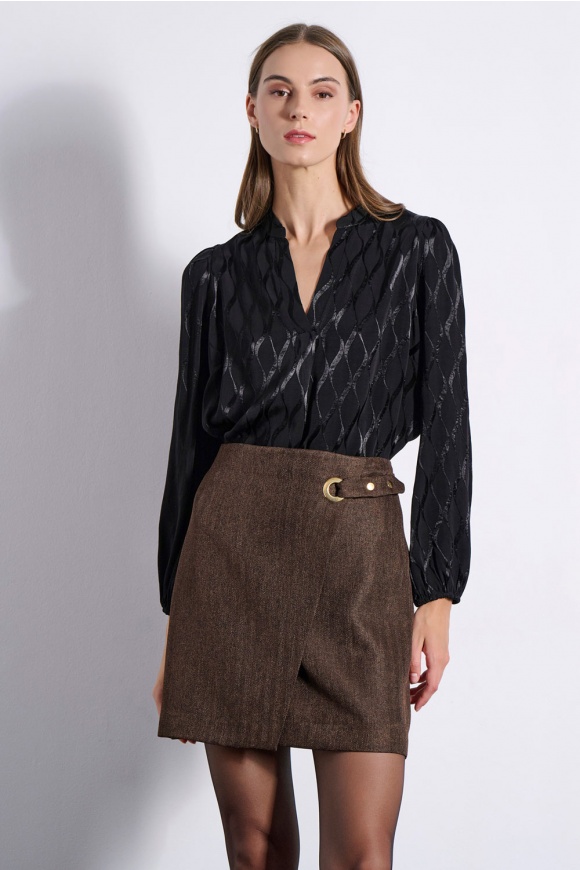 MINI SKIRT 3225322 BROWN