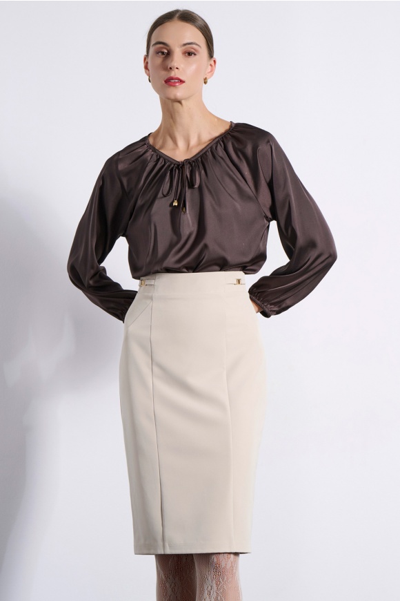 MIDI SKIRT 3225301 BEIGE