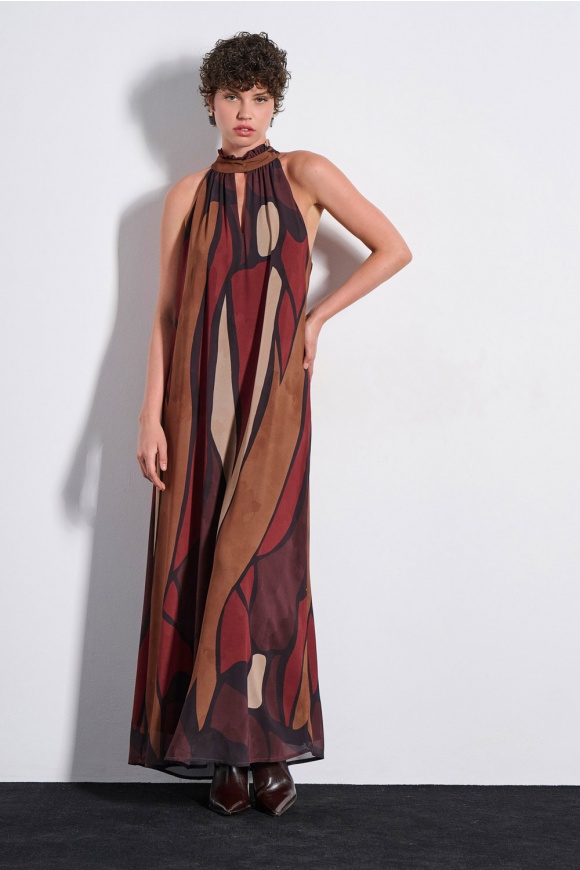 MAXI DRESS 3225955 BROWN