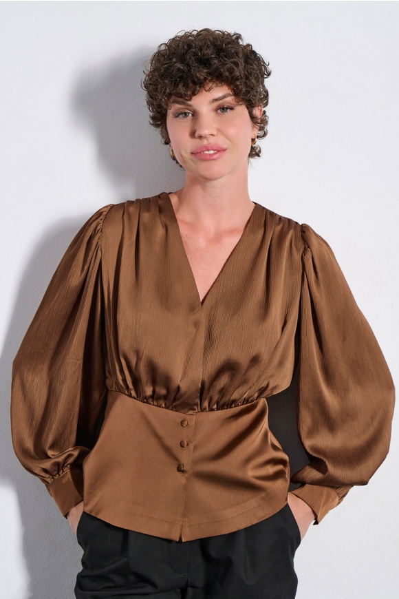 BLOUSE 2225104 CHOCOLATE