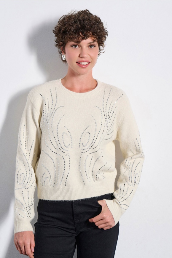 ΠΟΥΛΟΒΕΡ 2225013 OFF WHITE