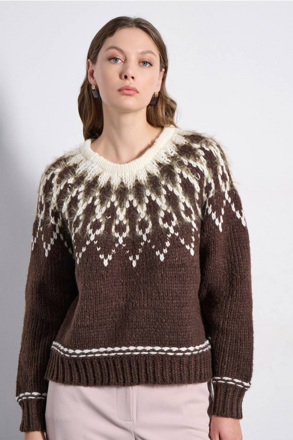 SWEATER 2225031 BROWN