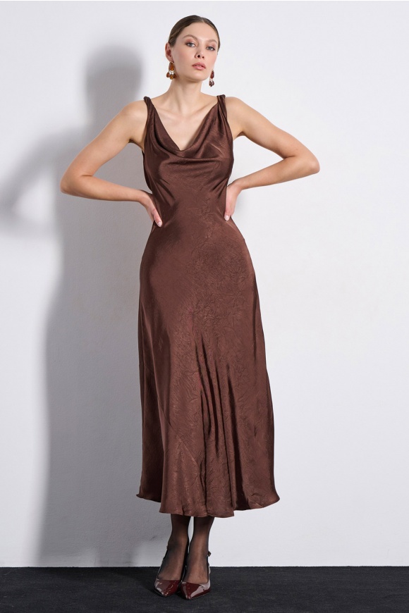 MAXI DRESS 2225914 BROWN