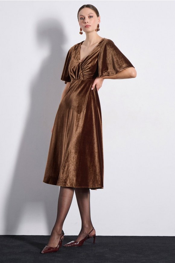 MIDI DRESS 3225958 CHOCOLATE