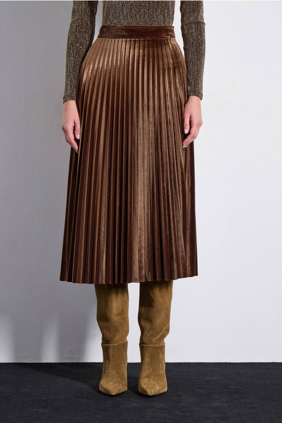 MIDI SKIRT 3225311 CHOCOLATE