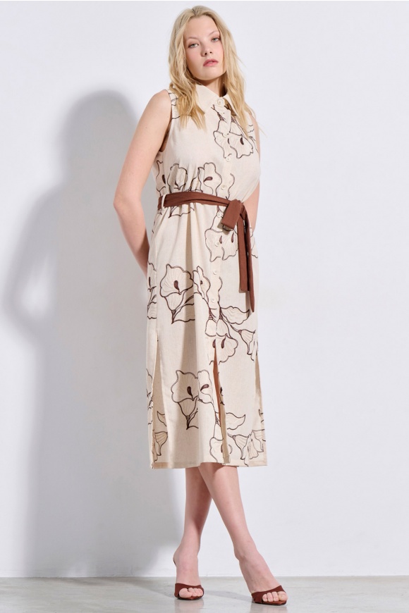 MIDI DRESS 3126925 BEIGE